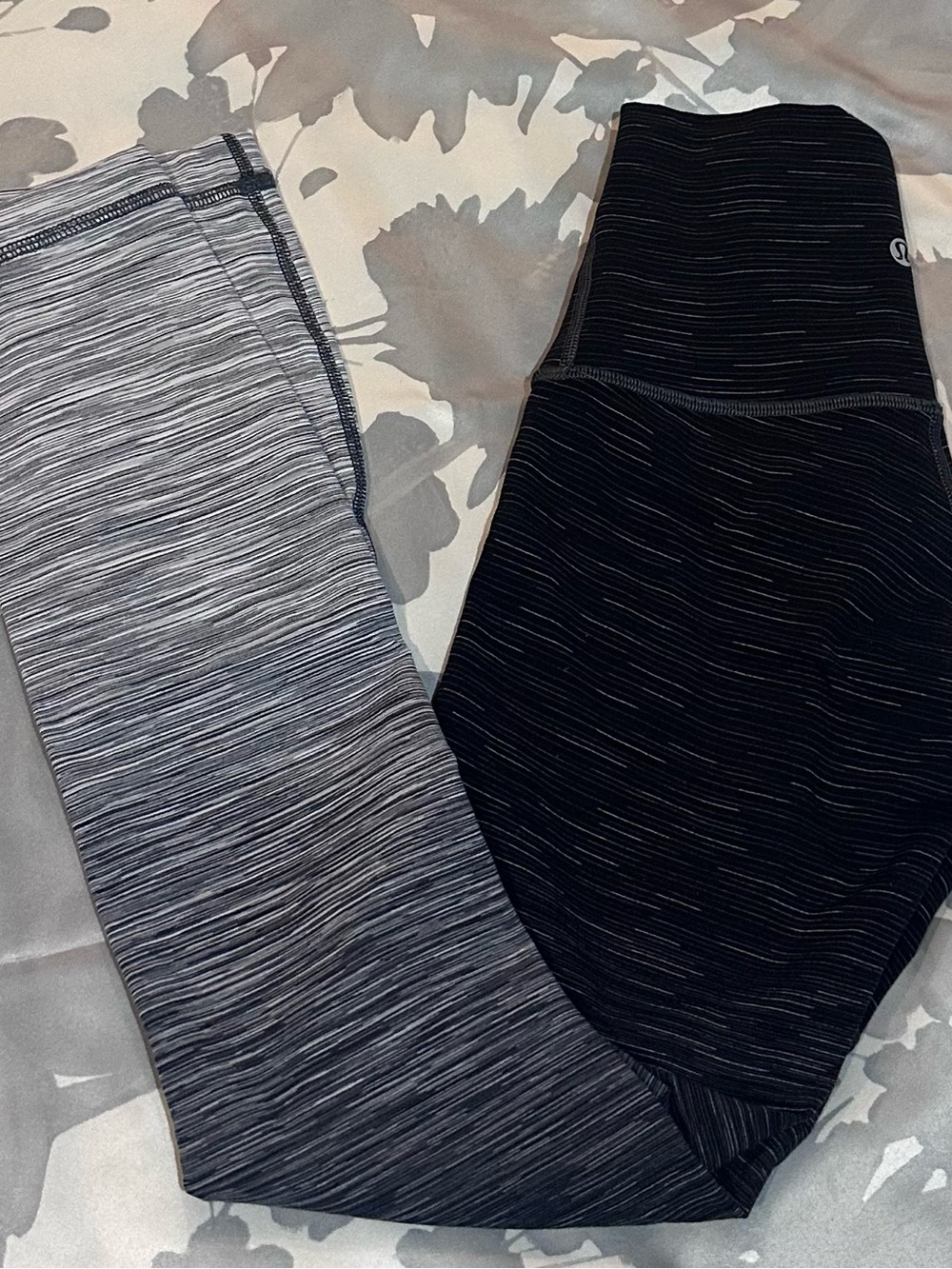 lululemon athletica Two-Tone Space Dye Leggings in Black and Gray